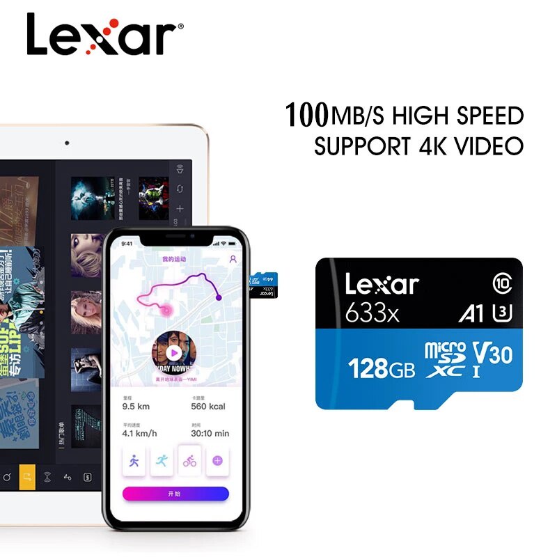 Lexar memory card micro Usb high speed 100m / s 512 256 128GB Untuk Smartphone / PS4 / 5 / switch / Komputer