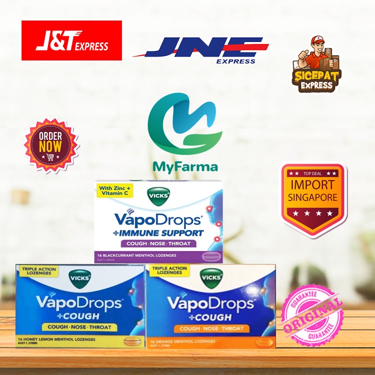 Vicks Vapodrops Immune Support Lozenges Menthol 16 pcs