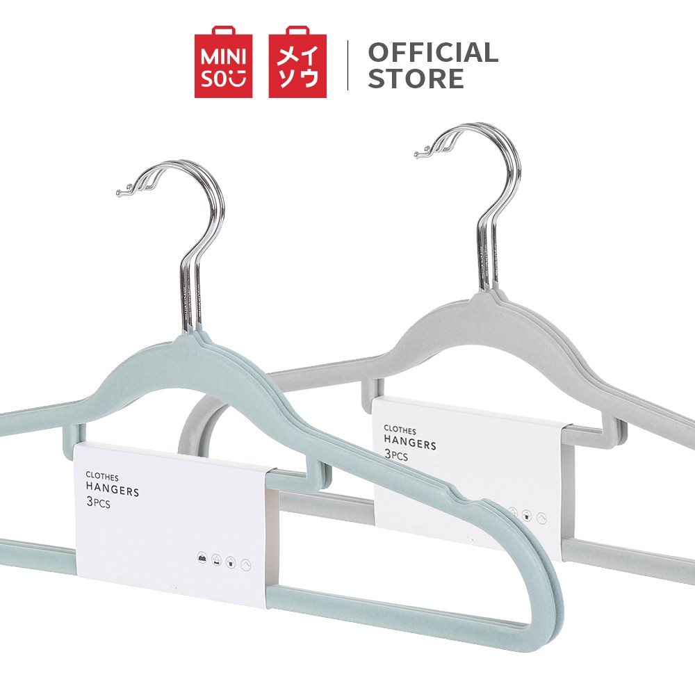  MINISO  Gantungan Baju  Plastik Anti Slip Hanger  Clothes 