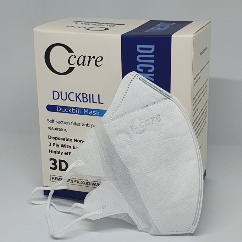 Masker Duckbill C Care warna Putih