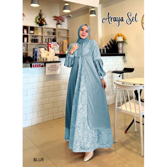 ARAYA Gamis pesta muslimah gaun komdangan wisuda walimatul bridemaid