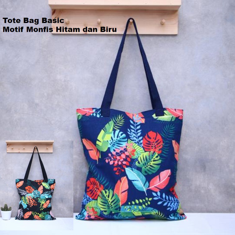 TAS KANVAS TOTEBAG KANVAS TAS SOUVENIR JOGJA MOTIF MONFIS. TAS CANVAS MOTIF TERBARU. Riens Collections