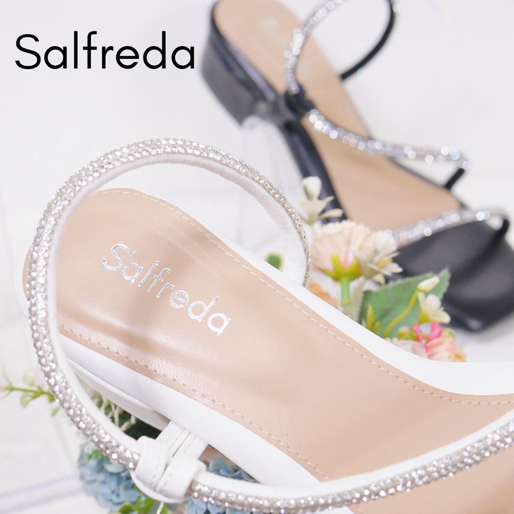 Sendal Pesta Sandal Wanita Selop Kebaya Terbaru Import Kekinian Wedges Swandal Mewah Ori Original Sepatu Impor Korea Kualitas Elegan Ibu Ibu Pernikahan Wedding Hak 3 cm Salfreda KY70003