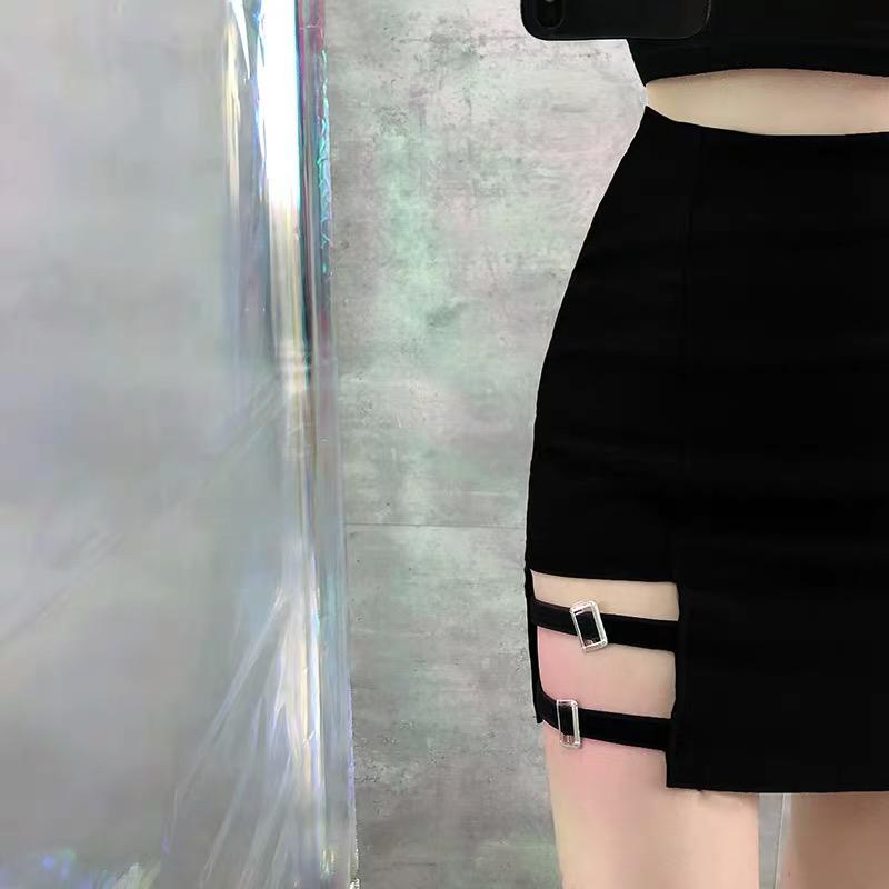 Lm Boutique~ (S-XXL)Rok highwaist bodyconSKIRT STRIP 2