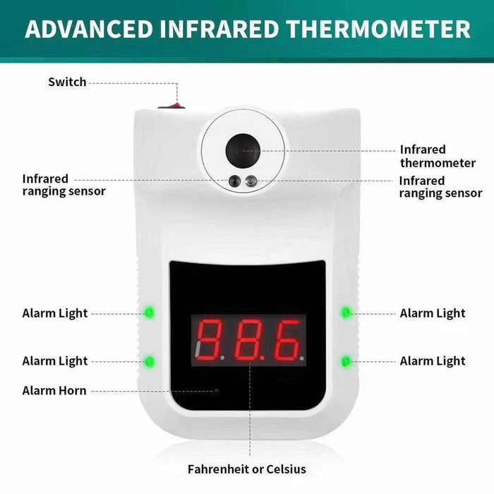 Termometer K3 Thermometer infrared non contact -- Paket Tripod 2.1m