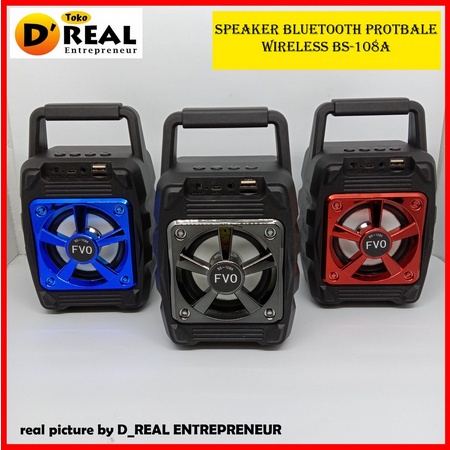 Speaker Bluetooth wireless BS-108A Musik Box Bass