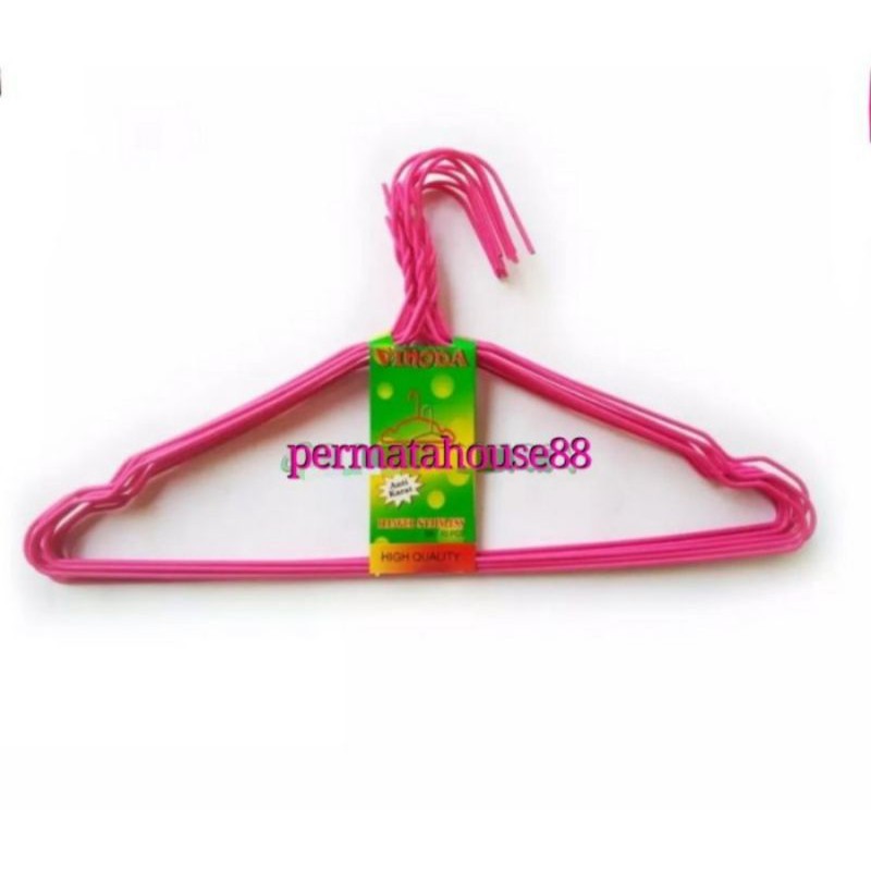 10 PCS HANGER KAWAT WARNA - HANGER BAJU