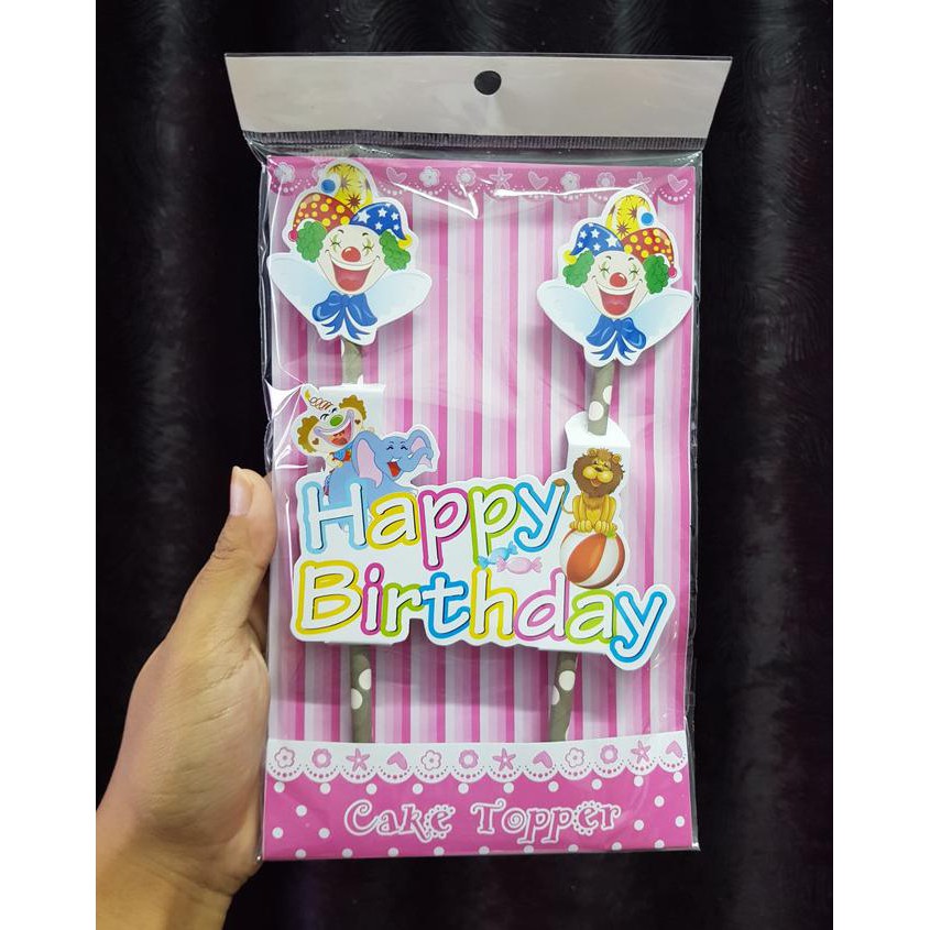 TOPPER CAKE HAPPY BIRTHDAY ANIMALS/ TOPPER CAKE HBD/ HIASAN KUE ULTAH