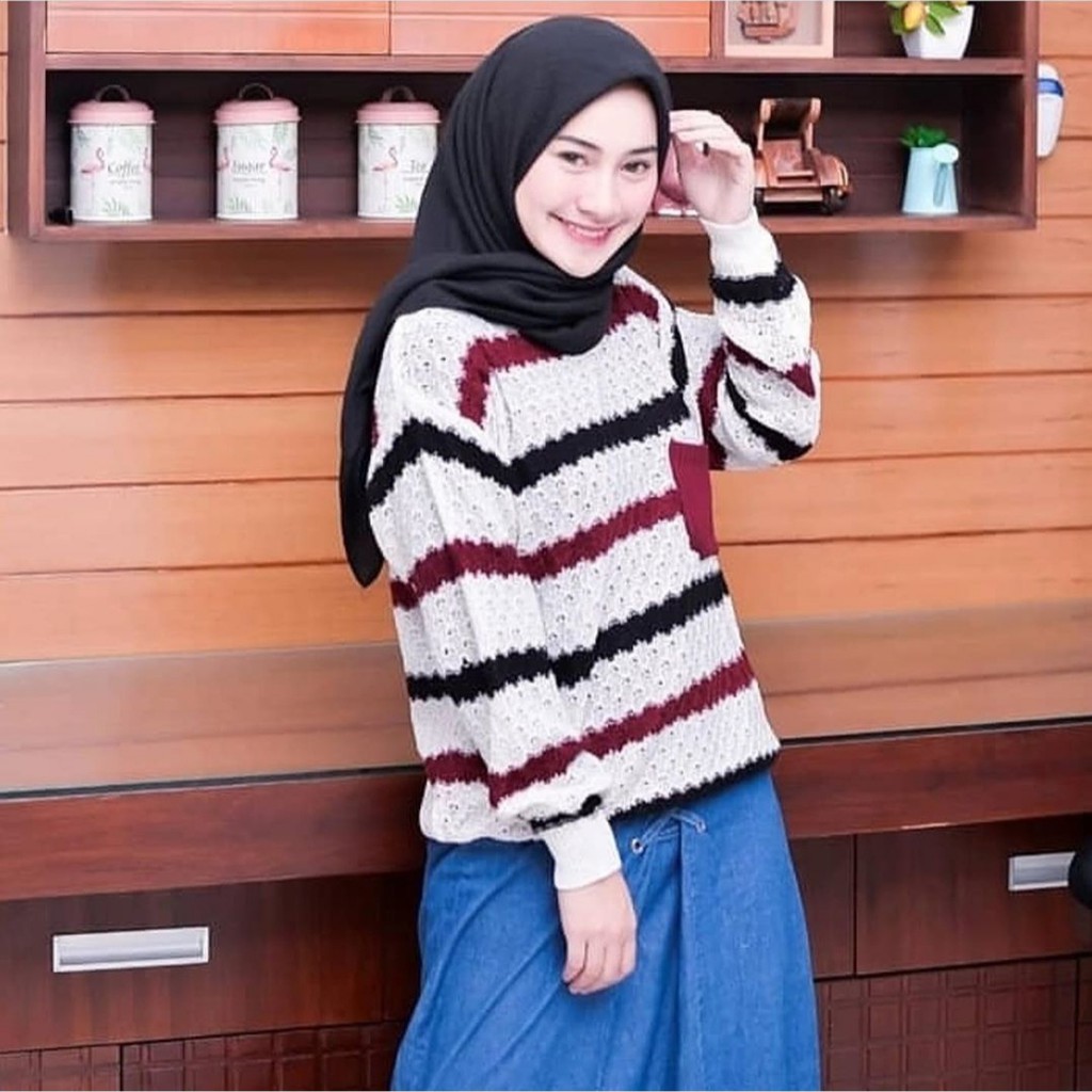 SWEATER RAJUT/ BAJU RAJUT BELANG/ BAJU RAJUT MURAH/ BAJU RAJUT MODEL SEKARANG/ BAJU RAJUT OOTD/ COD