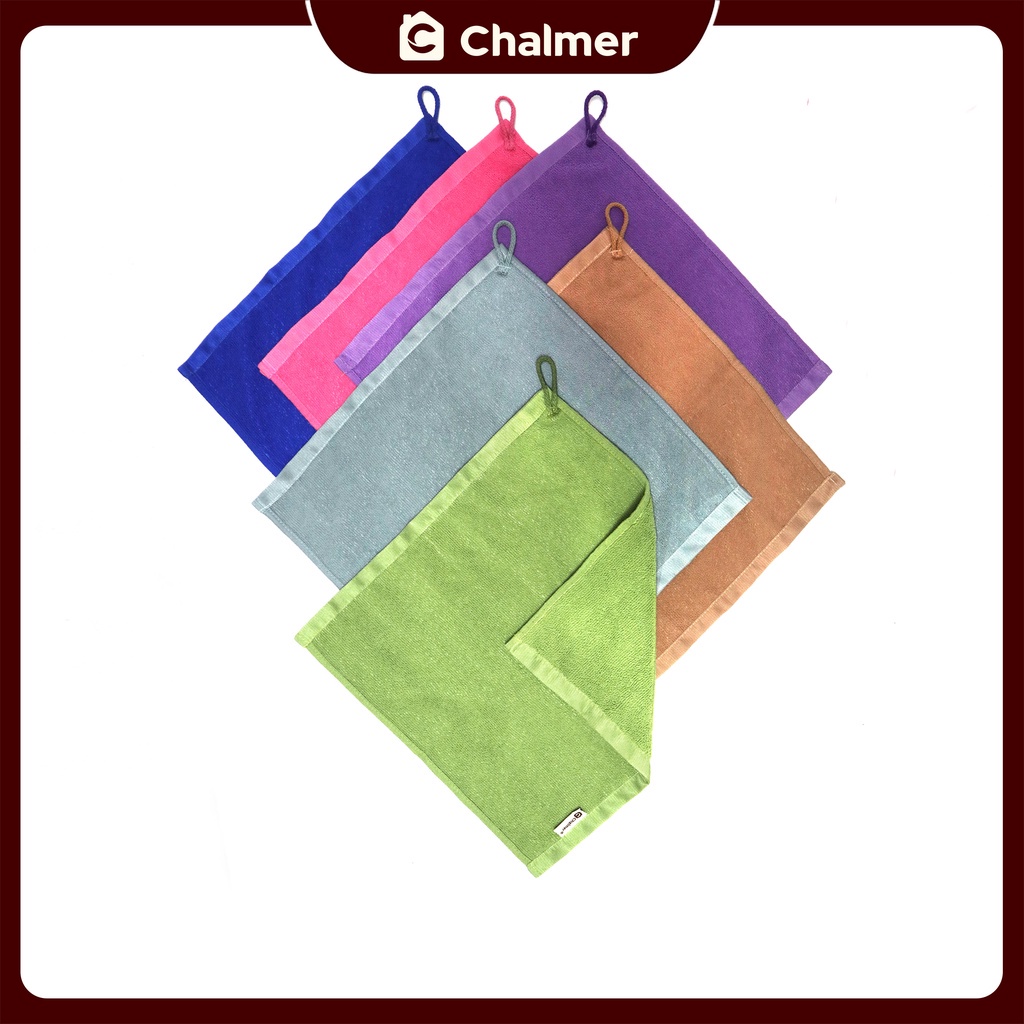 Lap Tangan Microfiber Chalmer 30 x 30 cm Serbet Handuk Cuci Tangan Lap Gantung