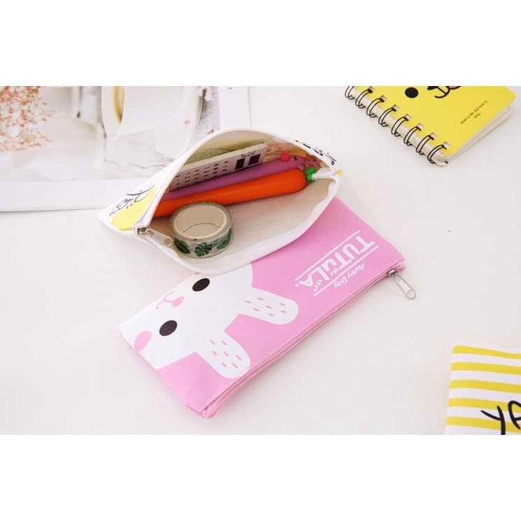 SHABRINA_FASHION Tempat Pensil Fun Printing 8 Design Pencil Case (COD)