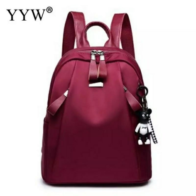 Arifirn Maroon - Tas Ransel Backpack Wanita Murah