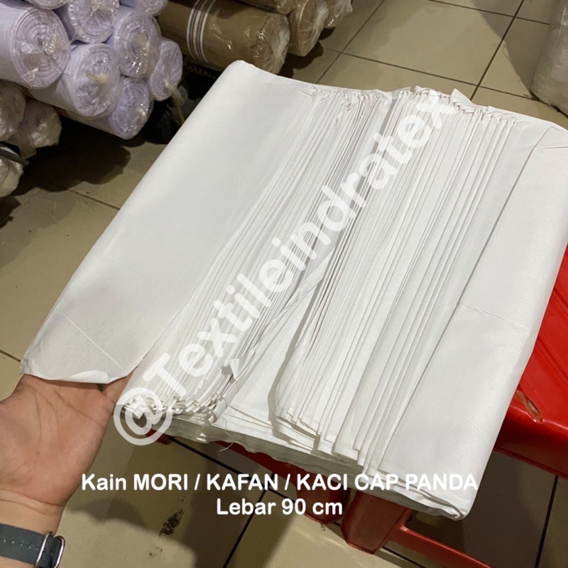 ( per 1 roll ) kain KAFAN MORI Belacu blacu tipis KACI PANDA lb 90cm PER ROLL bahan craft kerajinan tangan kantong