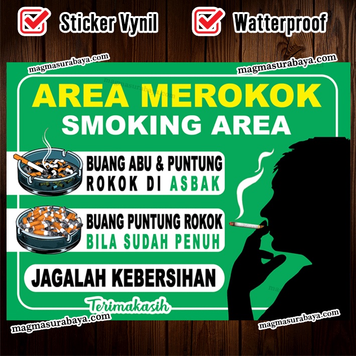 

Stiker Area Merokok- Smoking Area- No smoking- Smoking - Magma Surabaya