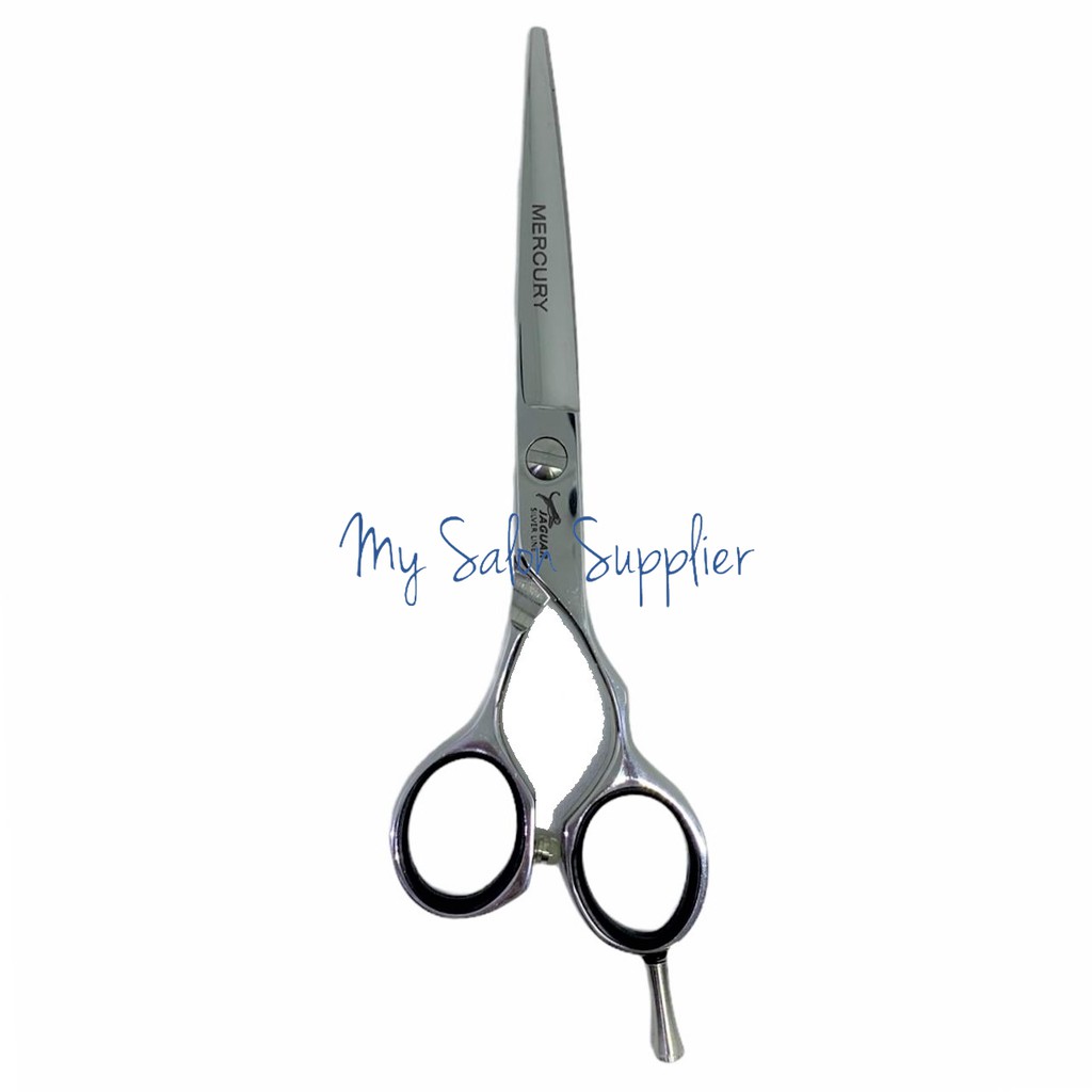 Gunting Potong Rambut Salon / Barber Mercury Silver Line Lurus 6&quot;