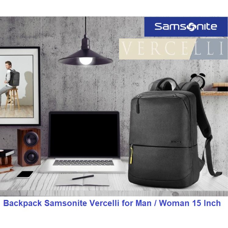 Backpack Samsonite Vercelli Commuter Fashion Casual for Man or Woman Original