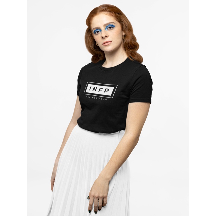 MBTI Tees (Introvert) - Kaus Hitam Putih 16 Personalities | INFJ | INFP | INTJ | INTP | ISFJ | ISFP 