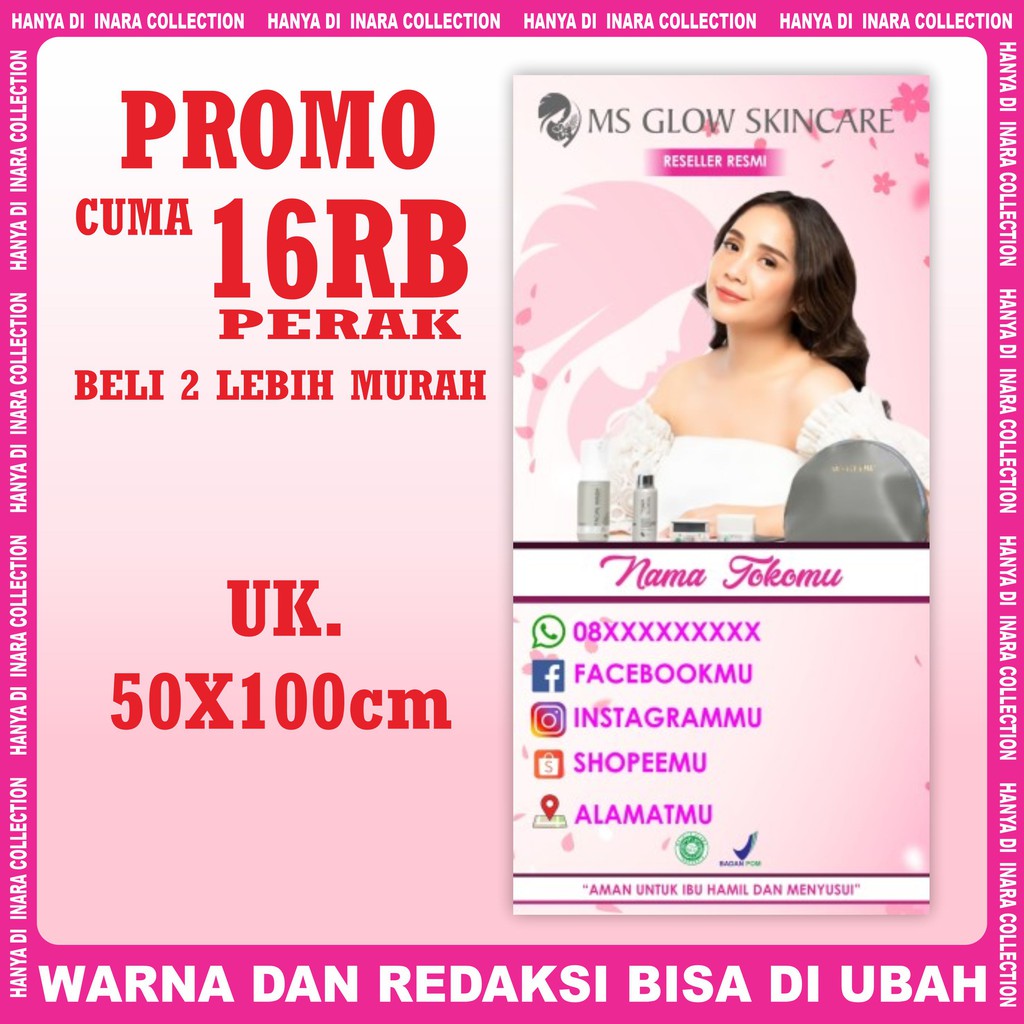 PROMO SPANDUK MS GLOW / MS GLOW SKINCARE / MS GLOW FOR MEN INARA