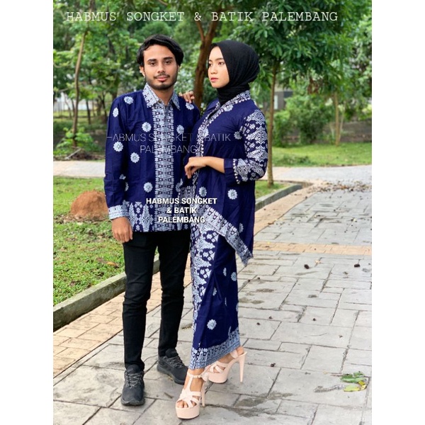 setelan batik songket palembang katun premium