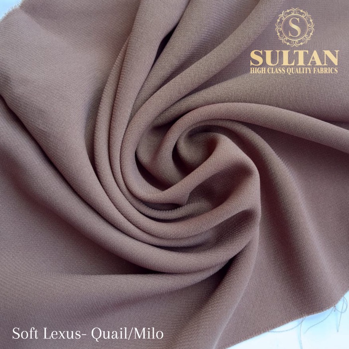 TERBARU     Kain Abaya Sultan Soft Lexus Polos Quail/Milo