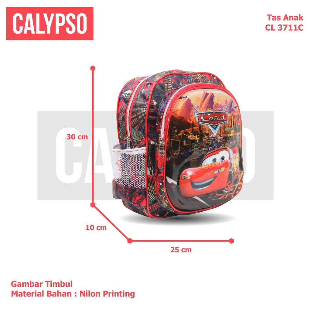 [KLIKTAS] Tas Ransel Anak Laki Calypso 3711 - backpack sekolah TK Paud gambar timbul kartun 3D