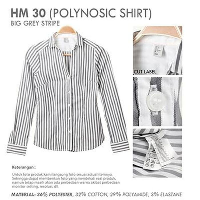 Branded H&M Woman Shirt Kemeja Wanita Lengan Panjang Baju Kerja