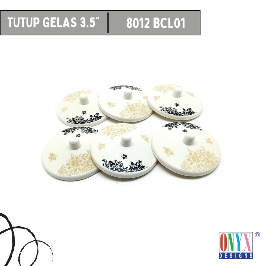 tutup gelas onyx 8012 - tutup gelas melamin onyx - tutup gelas motif