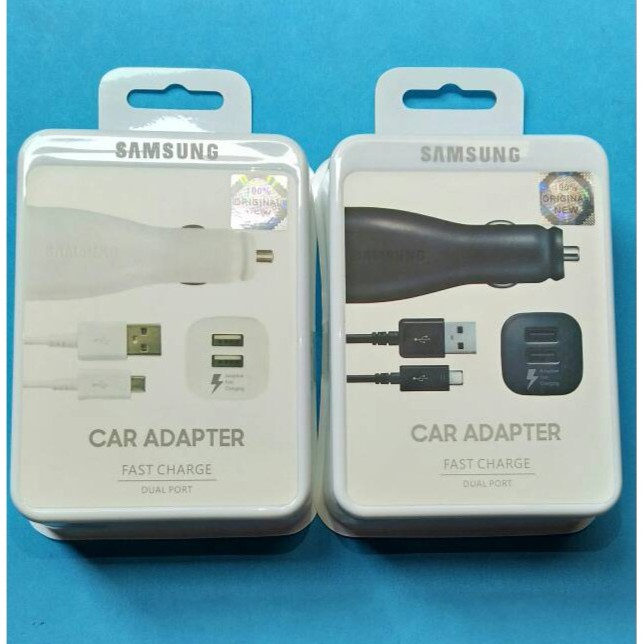 Samsung Car Charger Dual Port USB Fast Charging Original 100% - Micro USB