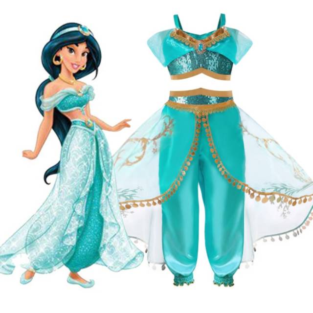 Import B2W2 Dress Kostum Cosplay Princess Puteri Jasmine Aladdin Turki Arab
