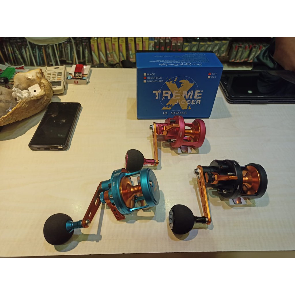 Reel Pancing Kamikaze Extreme jigger HC Series LX4 RX4 Reel Jigging Kuat Max Drag Besar Murah