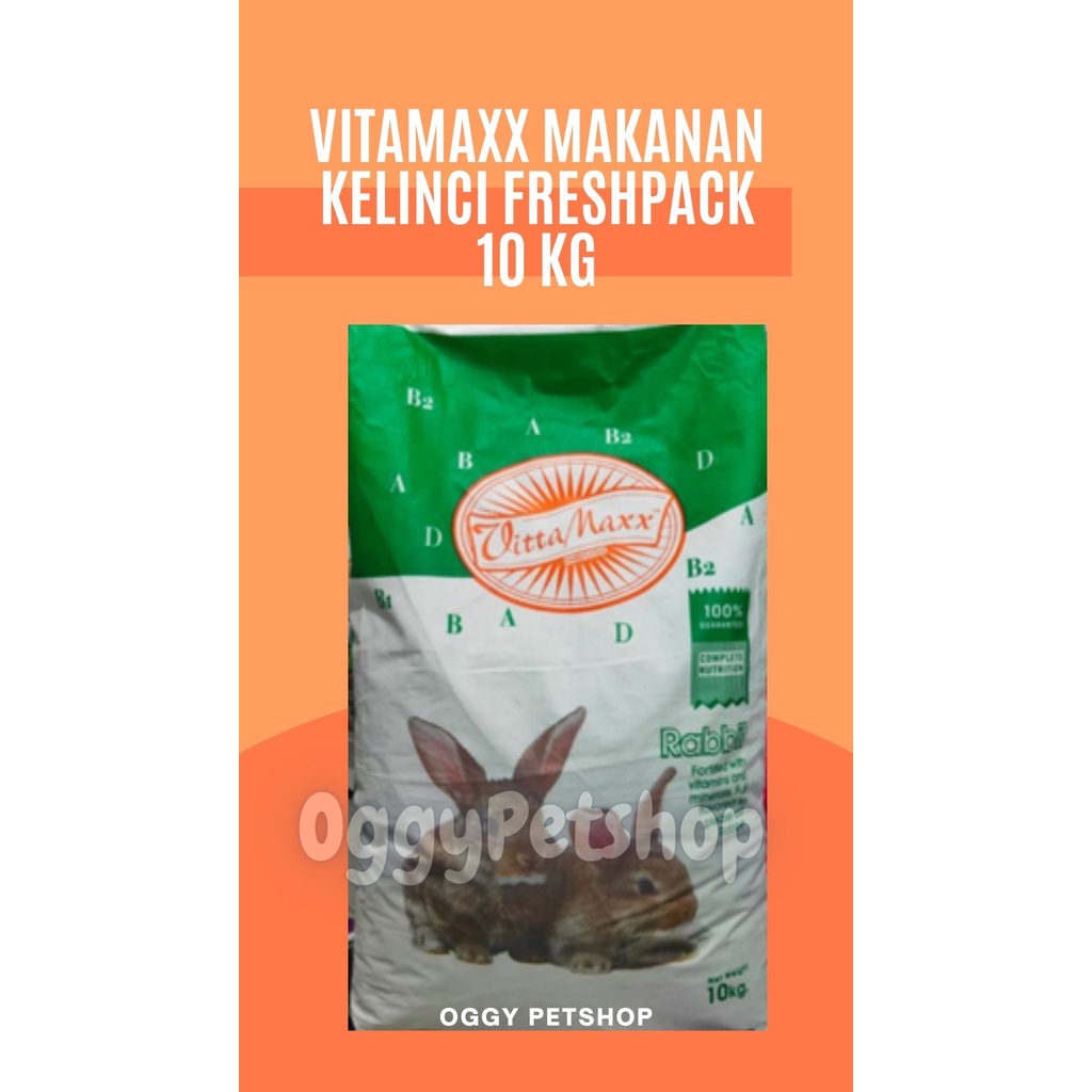 [GRAB GOJEK] VITAMAXX MAKANAN KELINCI Vittamaxx Vitamax Makanan Kelinci Freshpack 10kg