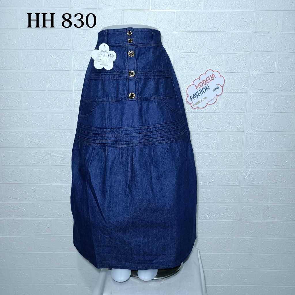 HH 830/HH 831/HH 833/HH 835    Rok Muslim Anak Perempuan Bahan Jeans