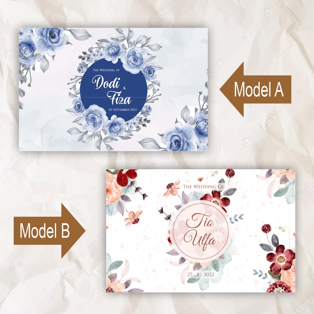 Buku Tamu Pernikahan/ Buku Tamu Custom / Wedding Guest Book / Wedding Book TERMURAH