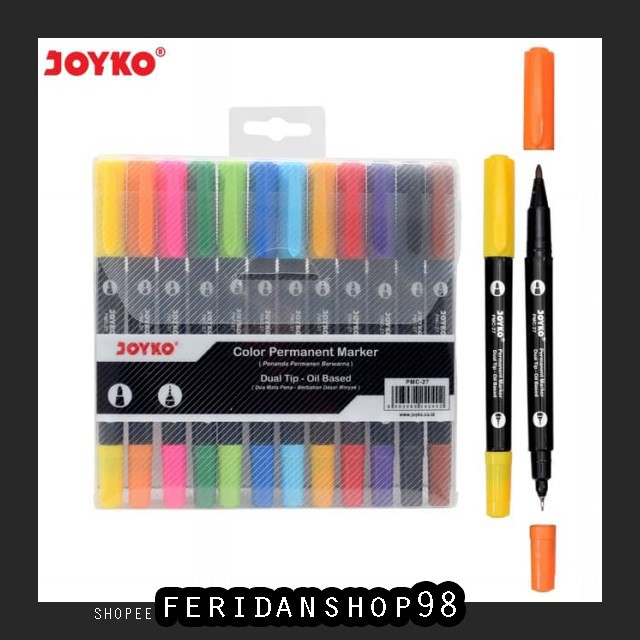 

BT159 COLOR PERMANENT MARKER BEST PENANDA PERMANEN BERWARNA JOYKO PMC-27 BY FERIDANSHOP98
