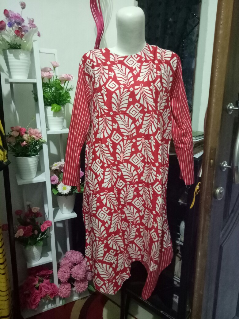 Tunik Ziggy Aisha Tunik Batik Cantik Seragam Kerja Kantor Modern Modis Muslim Lucu Keren Warna Katun