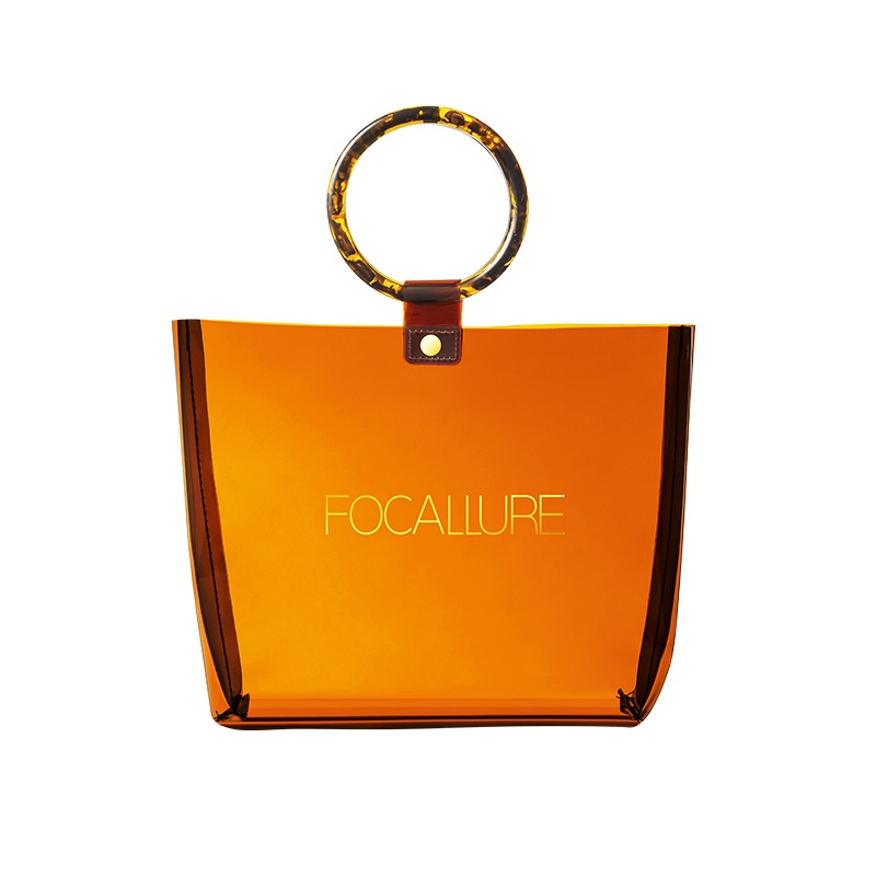 FOCALLURE #AmberGold Pvc Bag Tote Bag beauty Cute Travel Cosmetics Pouch Bag Waterproof Makuep Bag