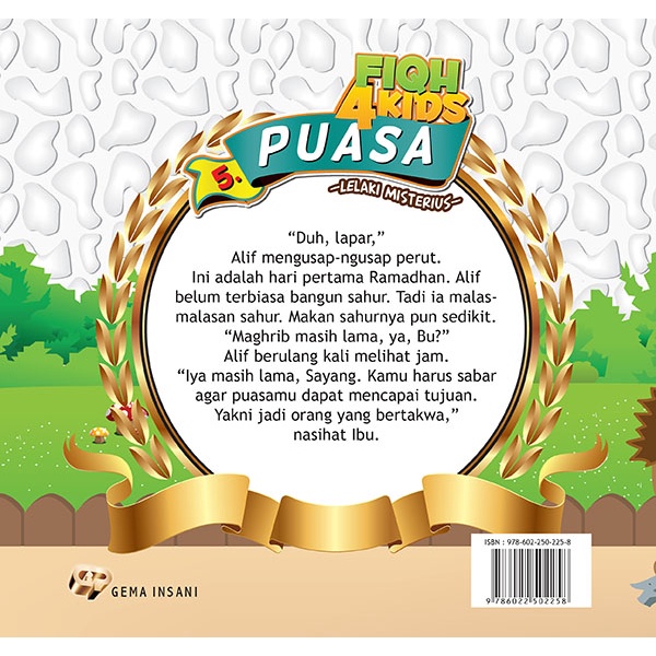 Buku Fiqh For Kids 5 : Puasa - Lelaki Misterius - Gema Insani 100% Original