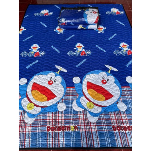 Karpet Lantai Quilting Karakter Doraemon Biru Ukuran JUMBO 230cm X 170cm TERMURAH