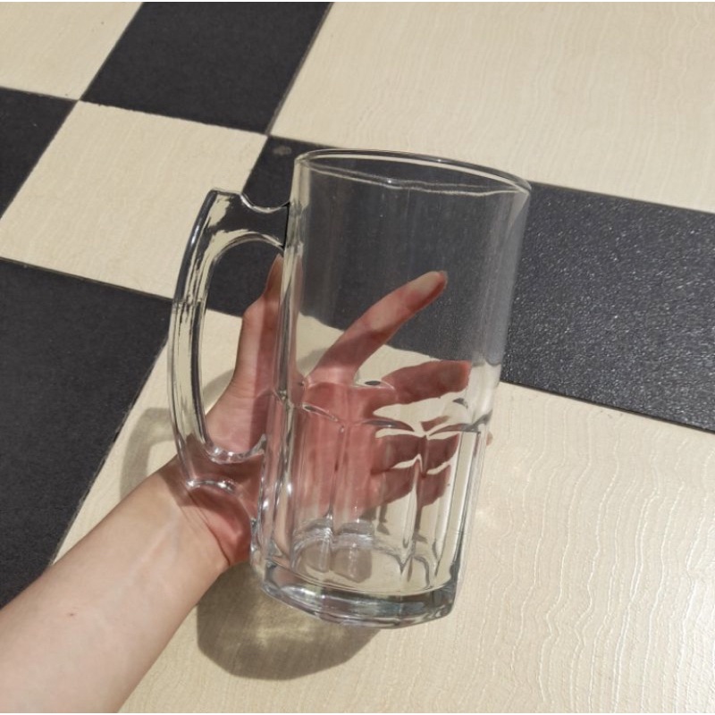 GELAS BIR 1 LITER / 800 ML gelas beer gelas 1 liter gelas jumbo gelas besar gelas bir kaca gelas gag