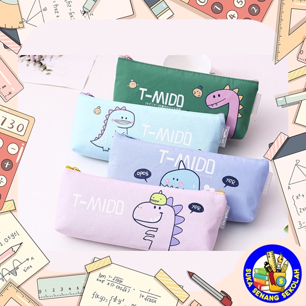 

Tempat Pensil Canvas Dino / Kotak Pensil Zipper SK0055