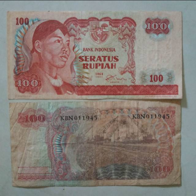 (GRESS/BARU/USED) Uang kuno 100 rupiah jendral sudirman tahun 1968 rp.100 sudirman rp 100 rupiah sudirman uang mahar lama 1 2 5 10 25 50 100 500 1000 5000 1000 rupiah jendral sudirman soedirman