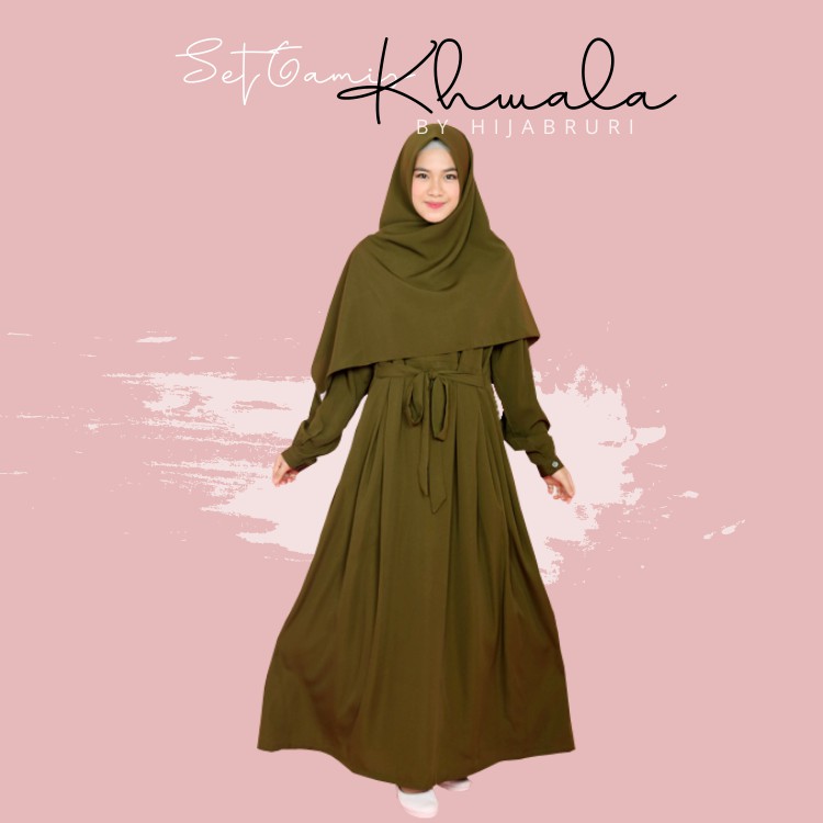 Gamis Set Khawla / Gamis / Gamis Syari / Gamis Polos / Gamis Murah / Hijab / Hijab Syari