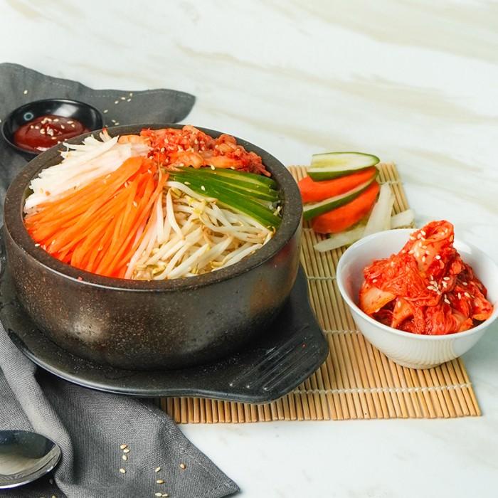 

SAMWON BIBIMBAP KIMCHI 4 PORSI HALAL ENAK - BUMBU + KIMCHI SAWI 250GR