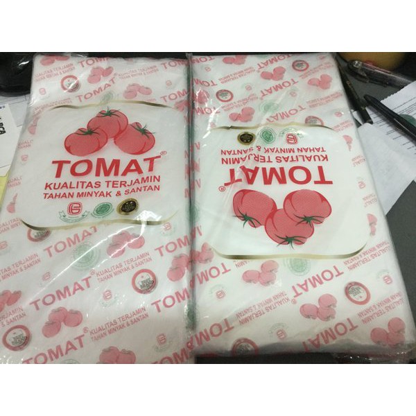 KANTONG PLASTIK PE TOMAT UK.12X25