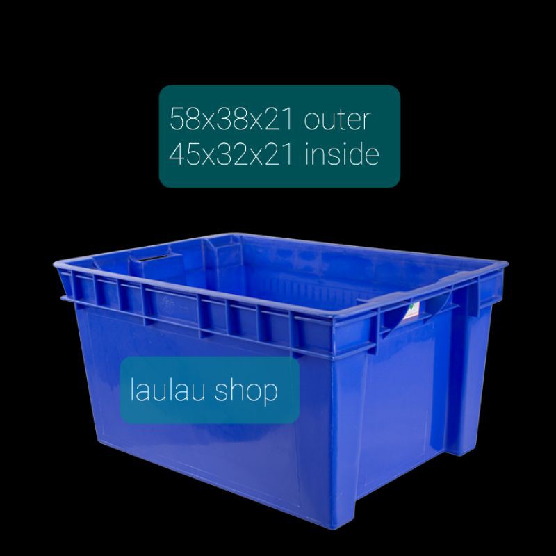 58x38x21 Box Container Hanata 6101 Keranjang Industri HNT Dapur Piring Sayur Buah Spare Part