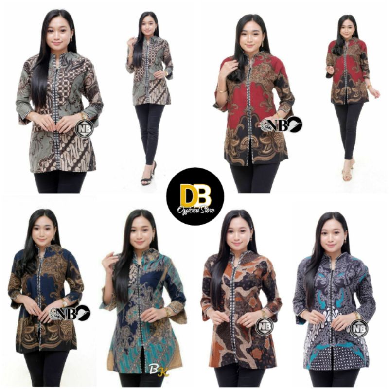 Atasan Batik Wanita Kantor / Blouse Batik Wanita / Batik Pekalongan / Baju Batik Wanita / Murah / COD