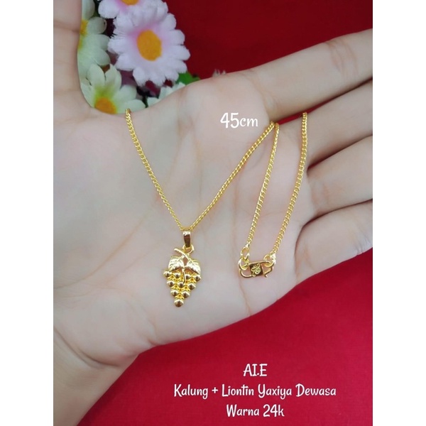 Kalung rante halus anggur / warna 24k