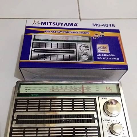 Radio Mitsuyama MS - 4046 FM-AM-SW PORTABLE RADIO AC-DC