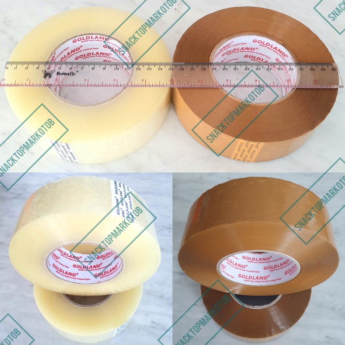 

perekat-pengikat- lakban bening / coklat 45mm 300meter tebal ekonomis - random -pengikat-perekat.