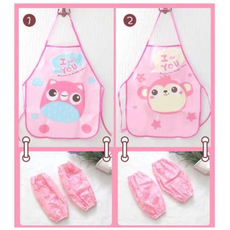 ~ PIYOSHI08 ~ Celemek Anak Apron Anak Memasak Melukis Motif Karakter Lucu Murah MA28